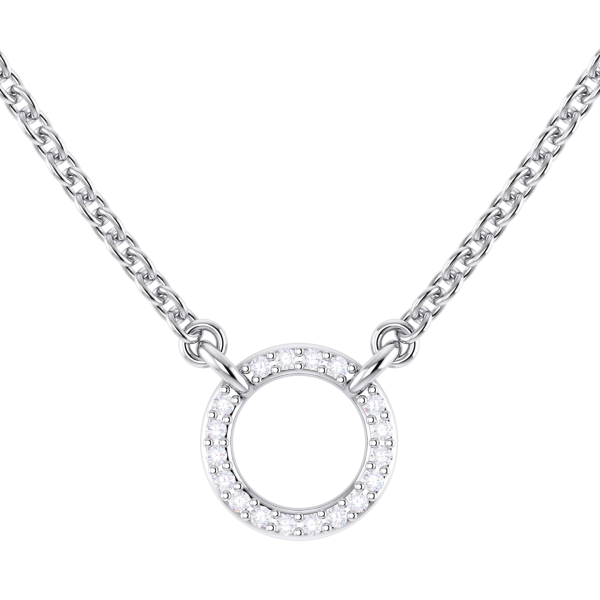 Circle Diamond Pendant - Handcrafted by Solid Gold Diamonds