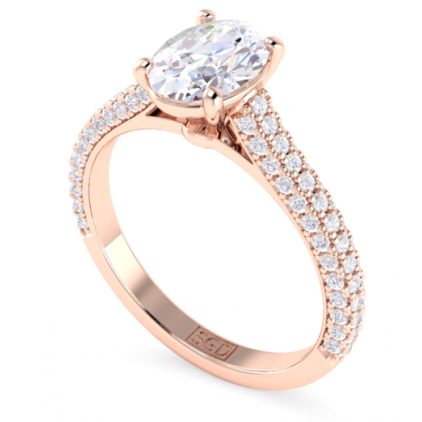 Oval cut diamond ring