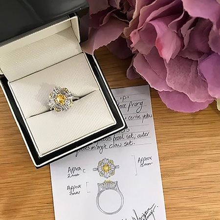 Custom Yellow Diamond Engagement Ring