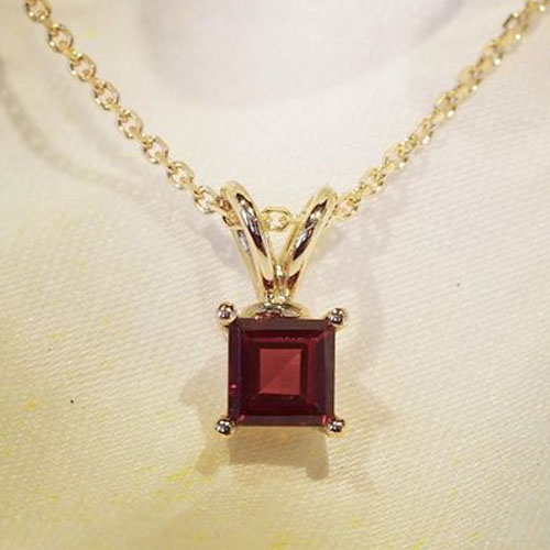 Garnet Pendant Necklace