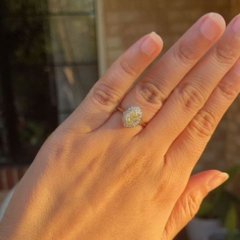 Multi Yellow Diamond Engagement Ring