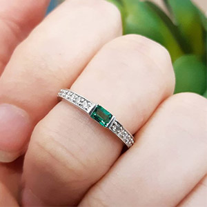 Emerald and Diamond Ring