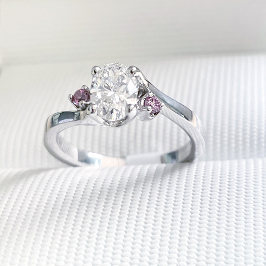 Oval Engagement Ring with Argyle Pink Diamonds