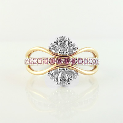 Unique Pink Diamond Engagement Ring