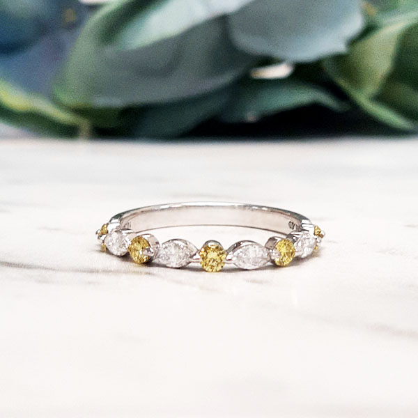 Yellow diamond eternity ring deals