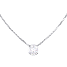 Small bezel diamond sale necklace