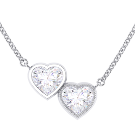 Gold necklace with on sale diamond heart pendant