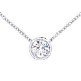 Bezel solitaire sale necklace