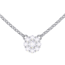 Diamond cluster on sale pendant necklace