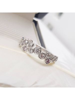  Champagne Bubbles Bezel Set Diamond Ring
