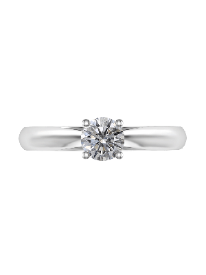  Classic Claw Set 0.40ct Round Brilliant Cut Diamond Engagement Ring in 18kt White Gold