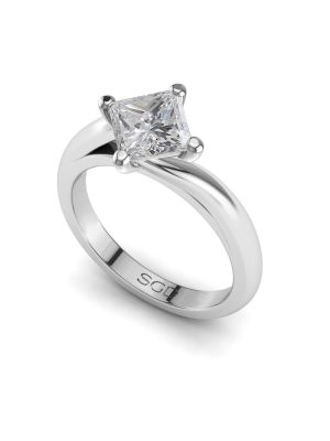 Classic Twist Princess Solitaire Ring