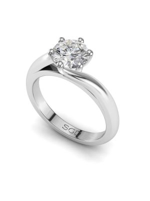  Classic Twist Round Brilliant Solitaire Ring