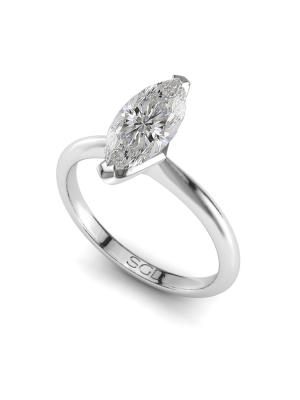  Traditional Marquise Solitaire Diamond Engagement Ring