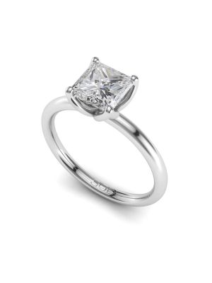  Solitaire Tulip Princess Cut Diamond Engagement Ring