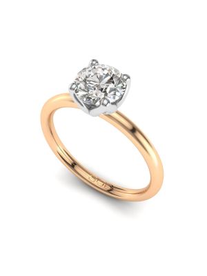            Hourglass Solitaire Round Brilliant Cut Diamond Ring