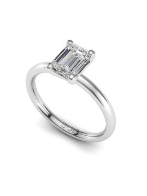  Classic Emerald Solitaire Engagement Ring