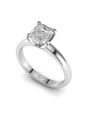  Timeless Cushion Diamond Solitaire Ring in Traditional Setting