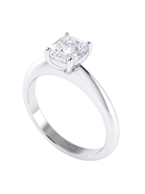  Cushion Cut Claw Set Engagement Ring