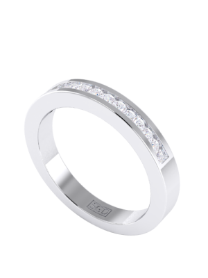  Channel Set Round Brilliant Cut Diamond Wedding Eternity Band