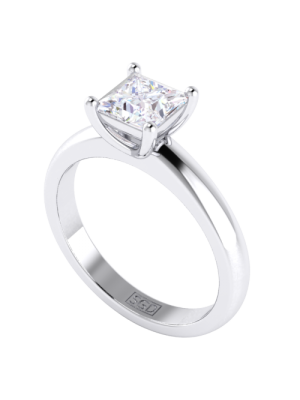  Princess Cut Diamond Solitaire Engagement Ring