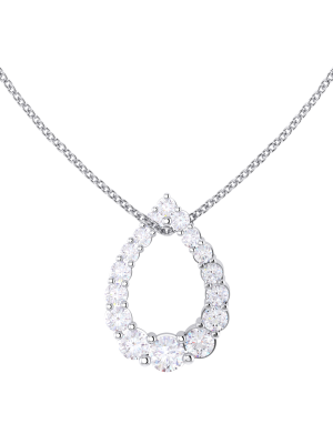  Pear Shape Outline Diamond Pendant