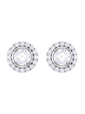  Classic Halo Diamond Stud Earrings