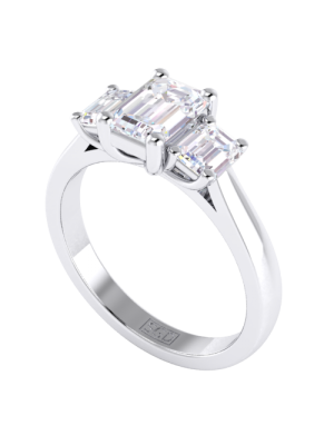  Emerald Trilogy Diamond Parklane Style Ring