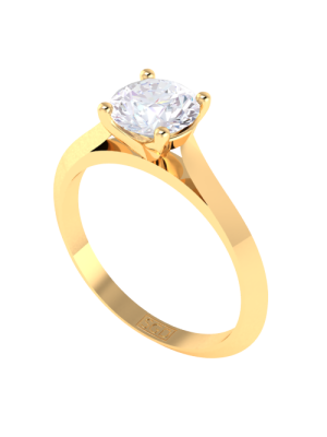  0.50ct Round Brilliant Cut Solitaire Diamond Engagement Ring in 18kt Yellow Gold