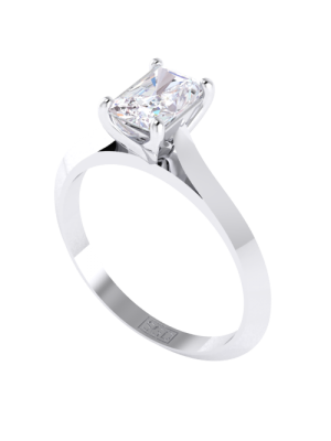  Radiant Cut Solitaire Diamond Engagement Ring