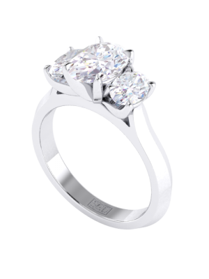  Oval Cut Trilogy Ring