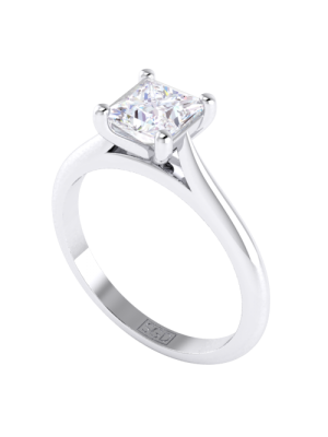  Princess Cut Solitaire Diamond Engagement Ring