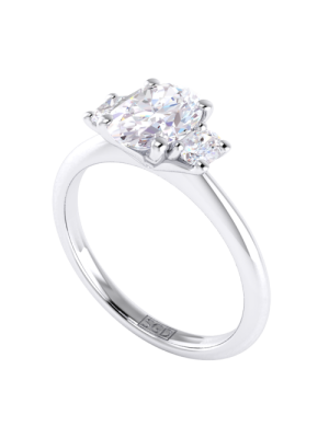  Oval Cut Three Stone Ring