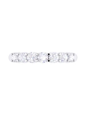  Scalloped Diamond Wedding Eternity Ring