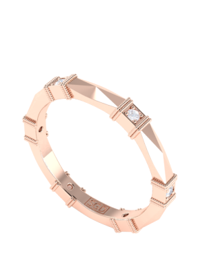 Geometric Pattern Diamond Eternity Band