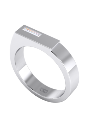  Long Baguette Gents Ring
