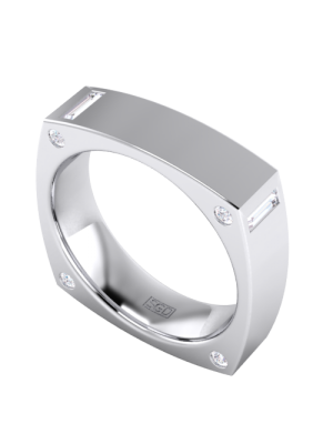  Baguette Diamond Mens Ring