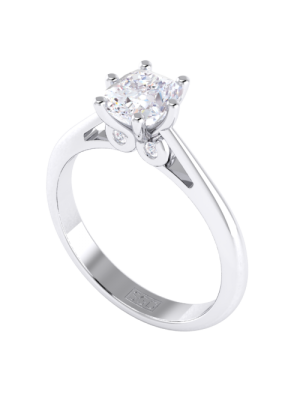  Cushion Cut Diamond Solitaire Ring
