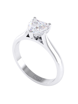  Heart Shape Diamond Solitaire Ring