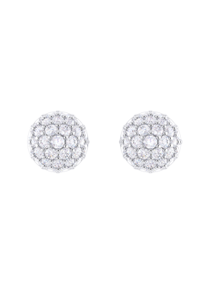  Pave Diamond Dome Earrings