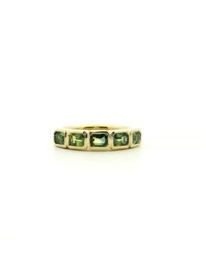  Bezel Set Australian Parti Sapphire Ring