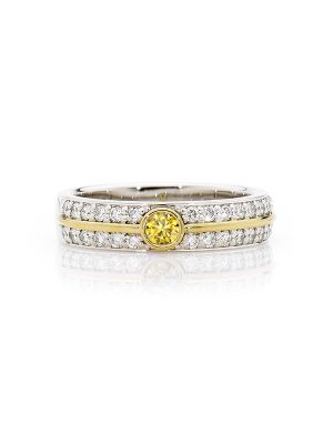  Fancy Yellow Diamond Dress Ring