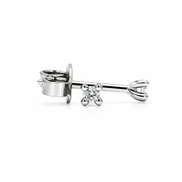 Petite Four Claw Diamond Stud Earrings