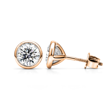 Elevated Exceptional Round Brilliant Diamond Studs