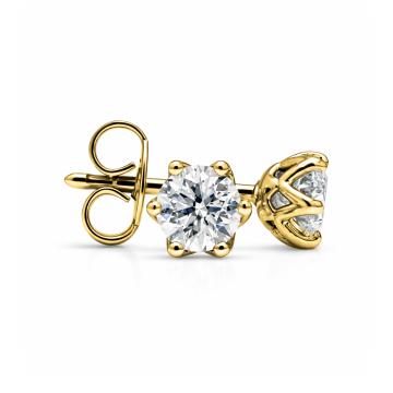 Distinctive Exceptional Six Claw Classique Diamond Stud Earring