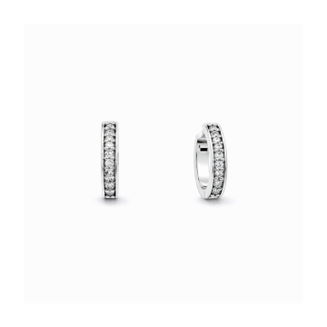 Shared Claw Diamond Huggie Earrings