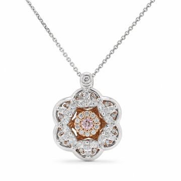 Argyle Pink Diamond Flower Pendant