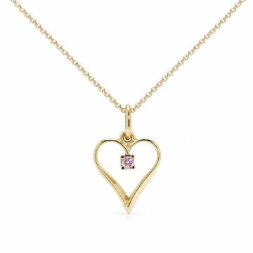 Argyle Pink Diamond Open Heart Pendant