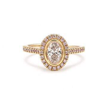 Oval Diamond Ring with Argyle Pink Diamonds