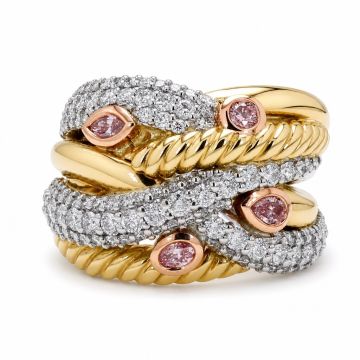 Mixed Shape Argyle Pink Diamond Ring